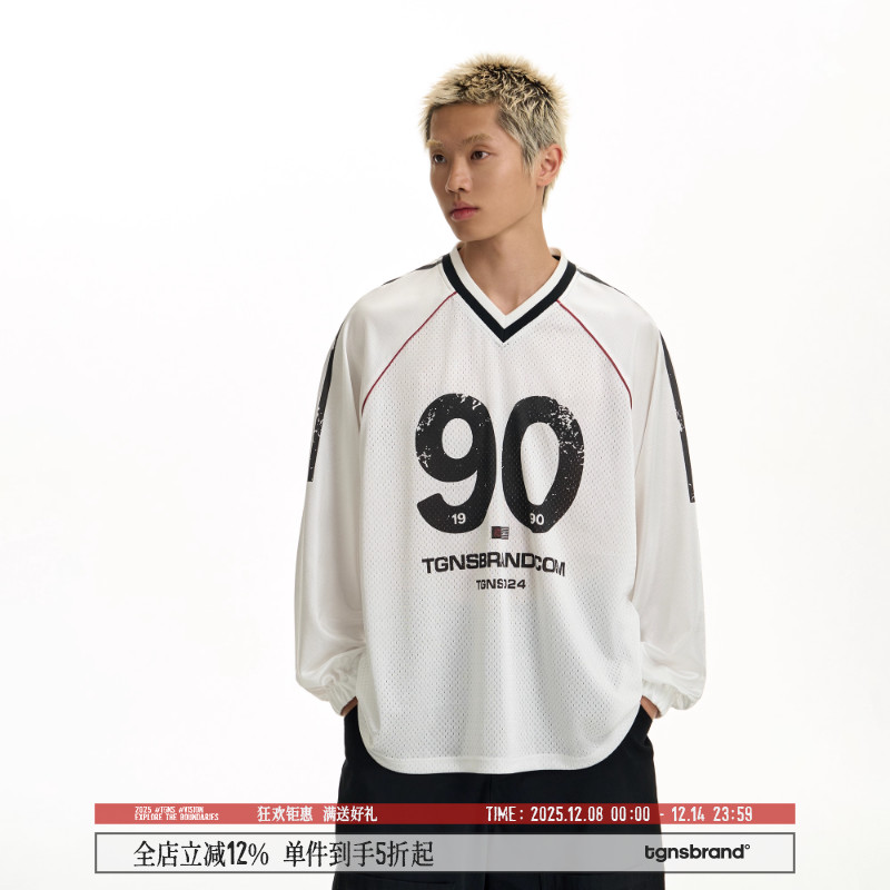 TGNS插肩长袖t恤男生运动上衣