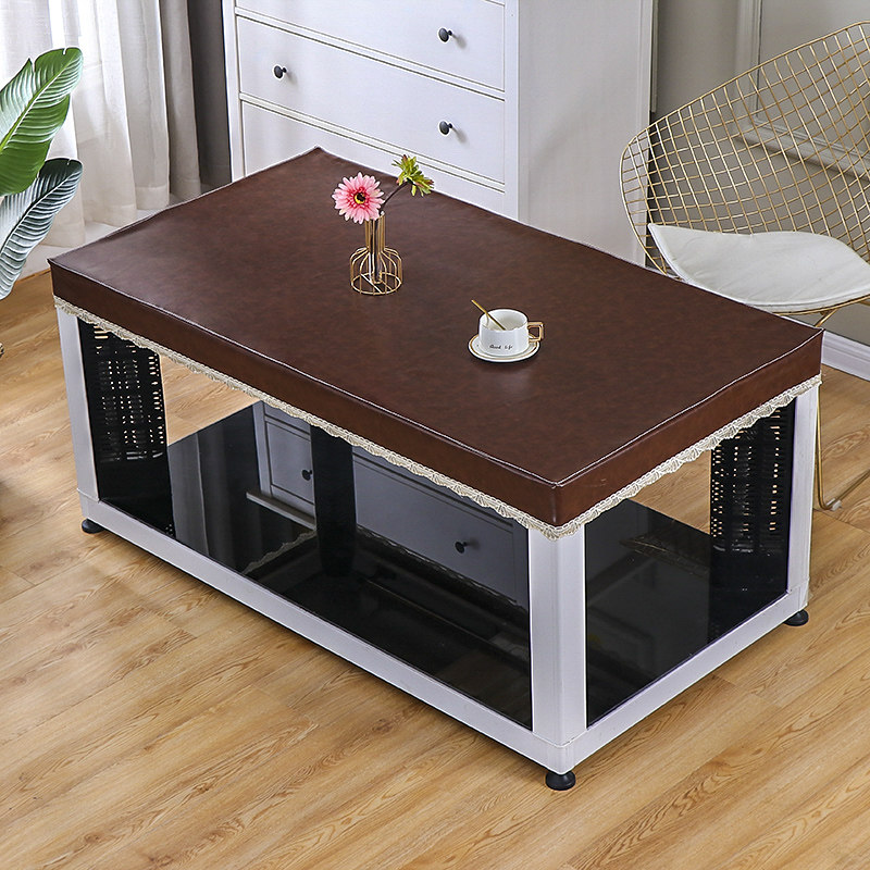 家用长方形烤火罩防尘电炉罩防水防油电取暖炉茶几桌布烤火架皮罩