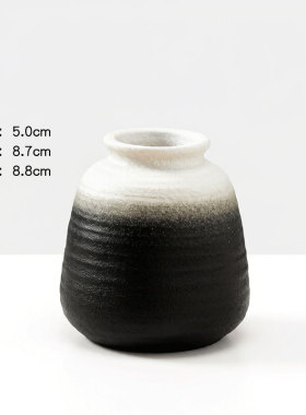 现代简约陶瓷花插陶瓷客厅桌面创意家居摆件干花水培粗陶花瓶
