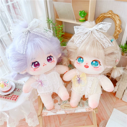 Хлопковая кукла с бабочкой, 20см, детская одежда