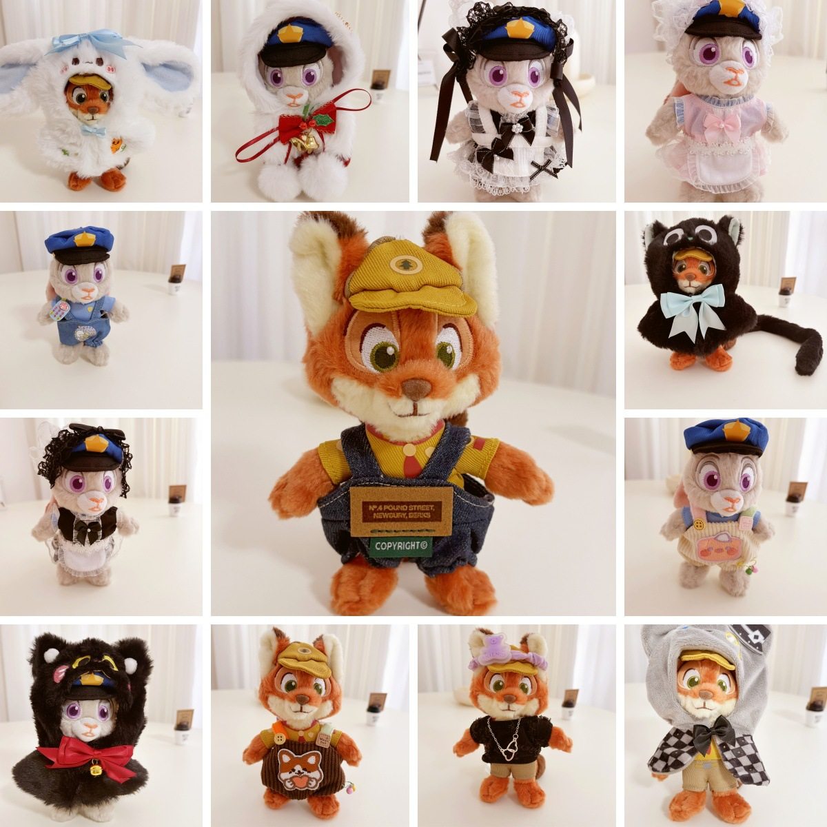 【仅售衣服】尼克小狐狸挂件娃衣服披肩卫衣朱迪钥匙扣套装背带裤