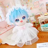 Белая розовая юбка, комплект, хлопковая кукла, 20 см, 20см, детская одежда