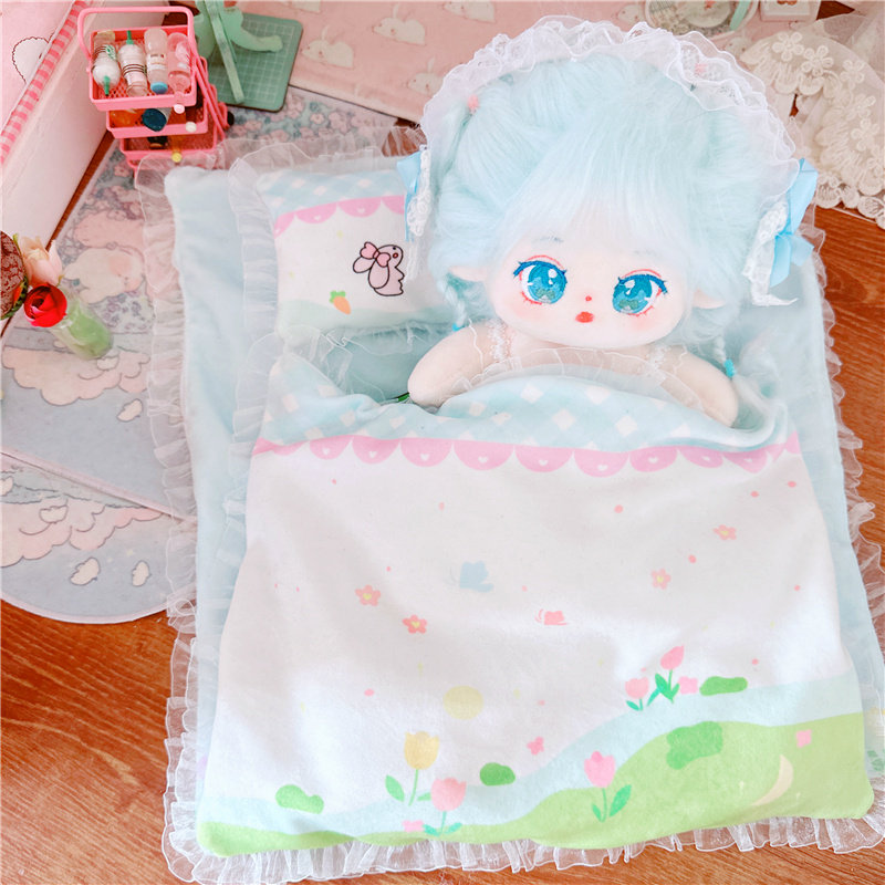 20cm棉花娃娃床品20cm明星玩偶娃娃单人双人床品三件套被子枕头,模玩/动漫/周边/娃圈三坑/桌游,棉花娃娃,淘宝优惠券,粉丝福利购,淘宝优惠卷