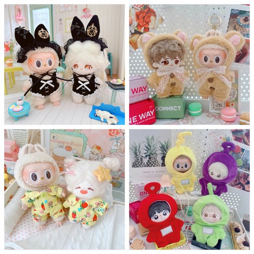 毛绒公仔15cm人偶连体衣