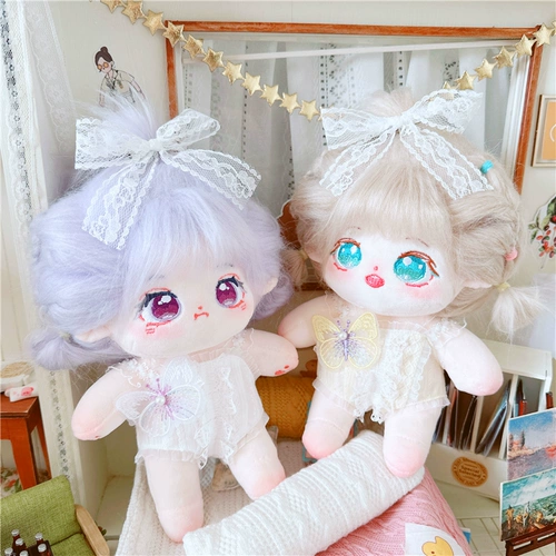 Хлопковая кукла с бабочкой, 20см, детская одежда