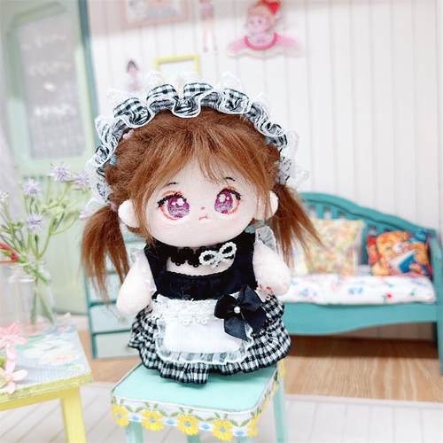 月亮公仔新款10厘米棉花娃娃焦糖