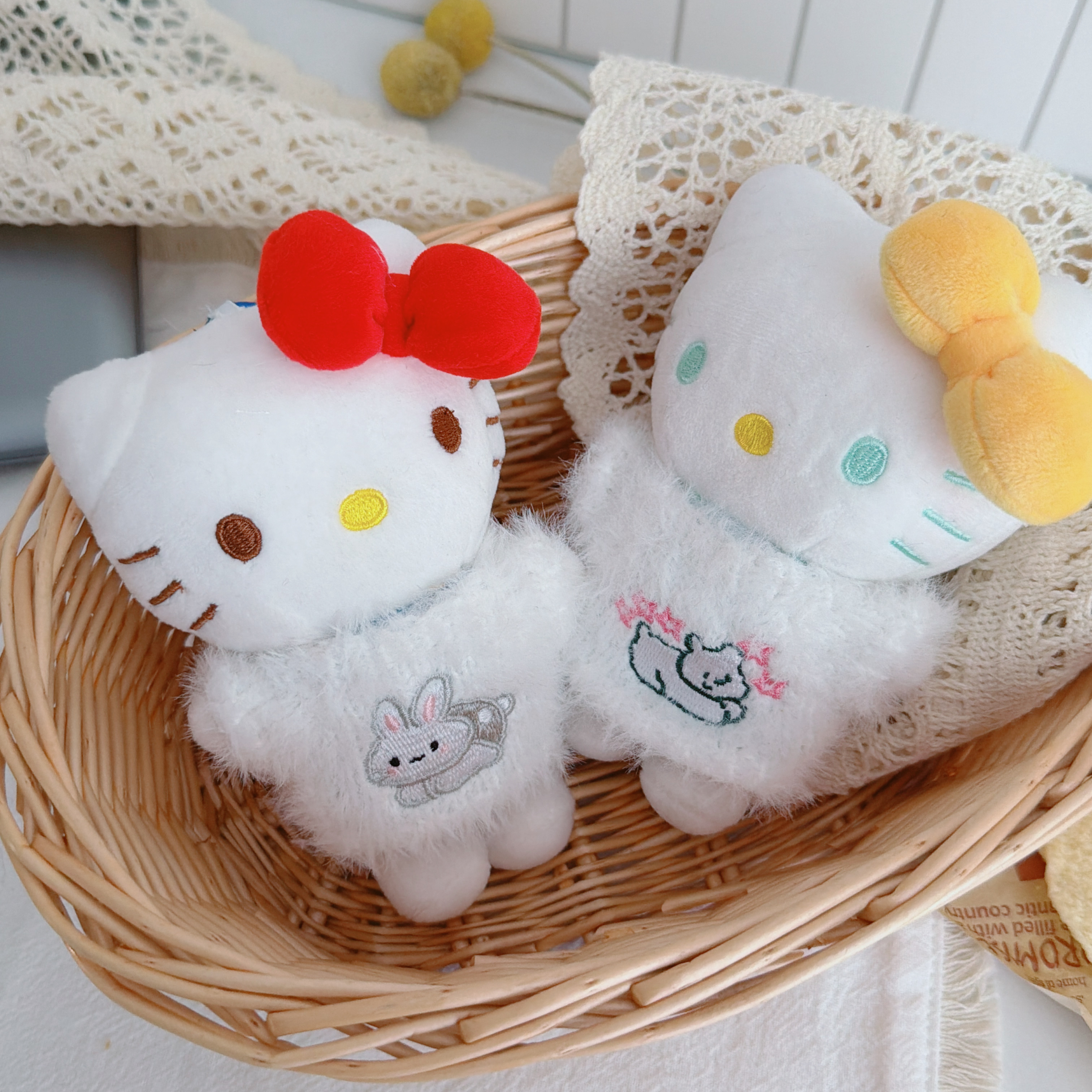 现货KT娃衣衣服白色毛绒绒