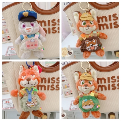 【仅售衣服】尼克小狐狸挂件娃衣服卫衣朱迪钥匙扣套装背带裤