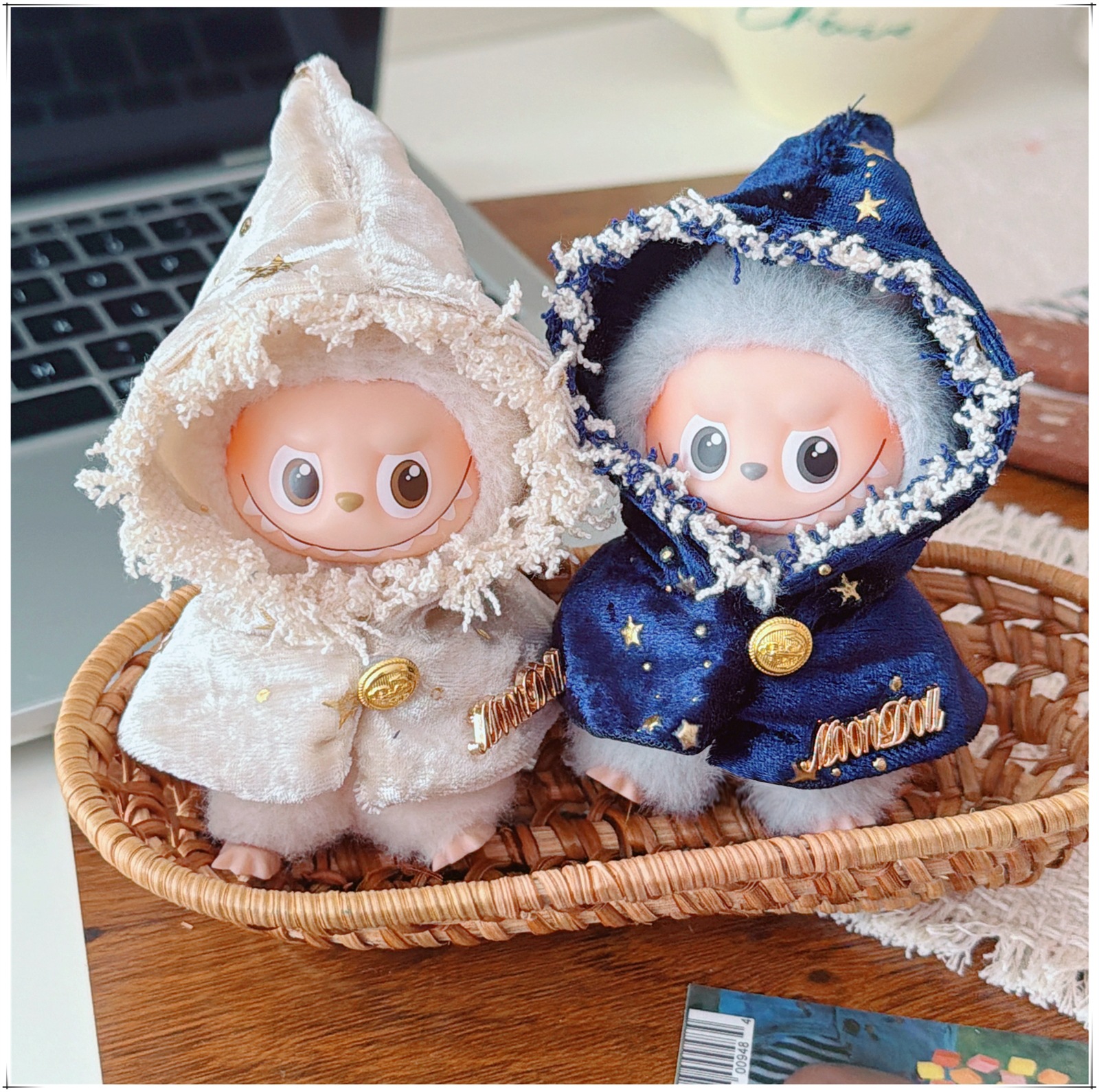 拉布布四代4.0心底密码娃衣星月亮斗篷披肩衣服Labubu娃公仔替换