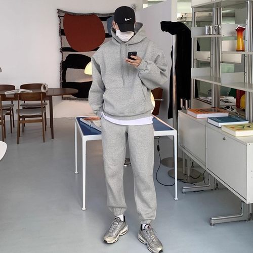 痞帅运动套装男女连帽