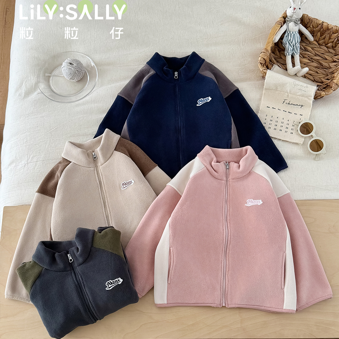 粒粒仔冬季摇粒绒保暖摇粒绒外套单件休闲单件摇粒绒长裤