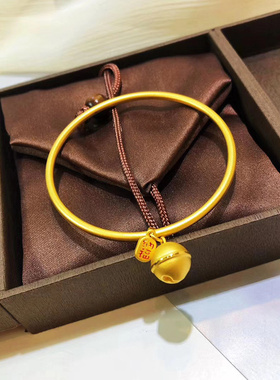 古法铃铛女黄金足金999