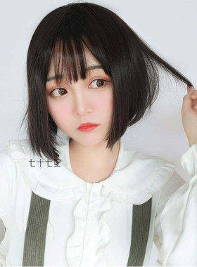 圆脸自然蓬松全头套式假发