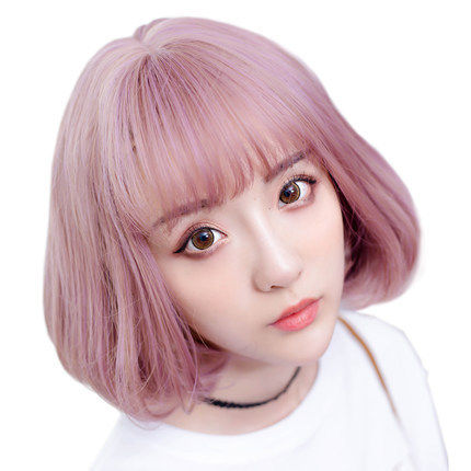 韩国波波头修脸蓬松假发女短发