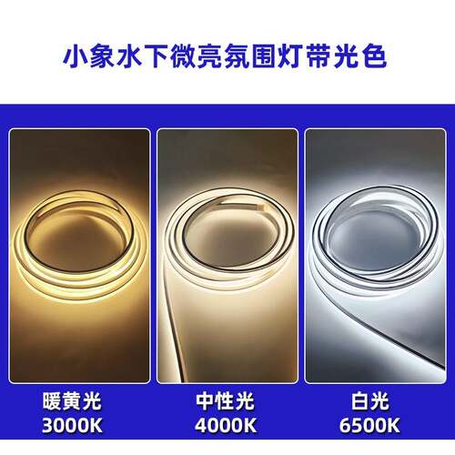 3W微亮5W防水COB24V水下灯带气氛灯低压矽胶线 线性灯条柔性泳池