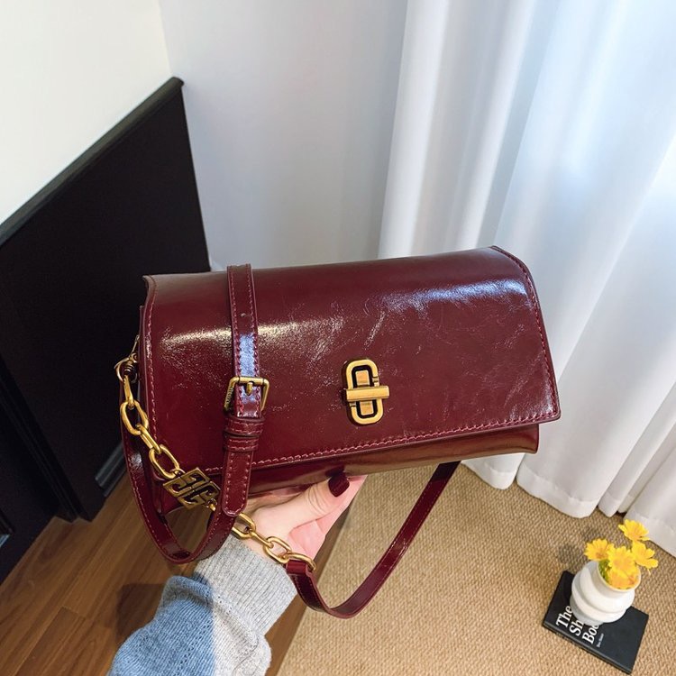 超火小包包女式2025新款小众轻奢老花法棍包高级感百搭单肩斜挎包