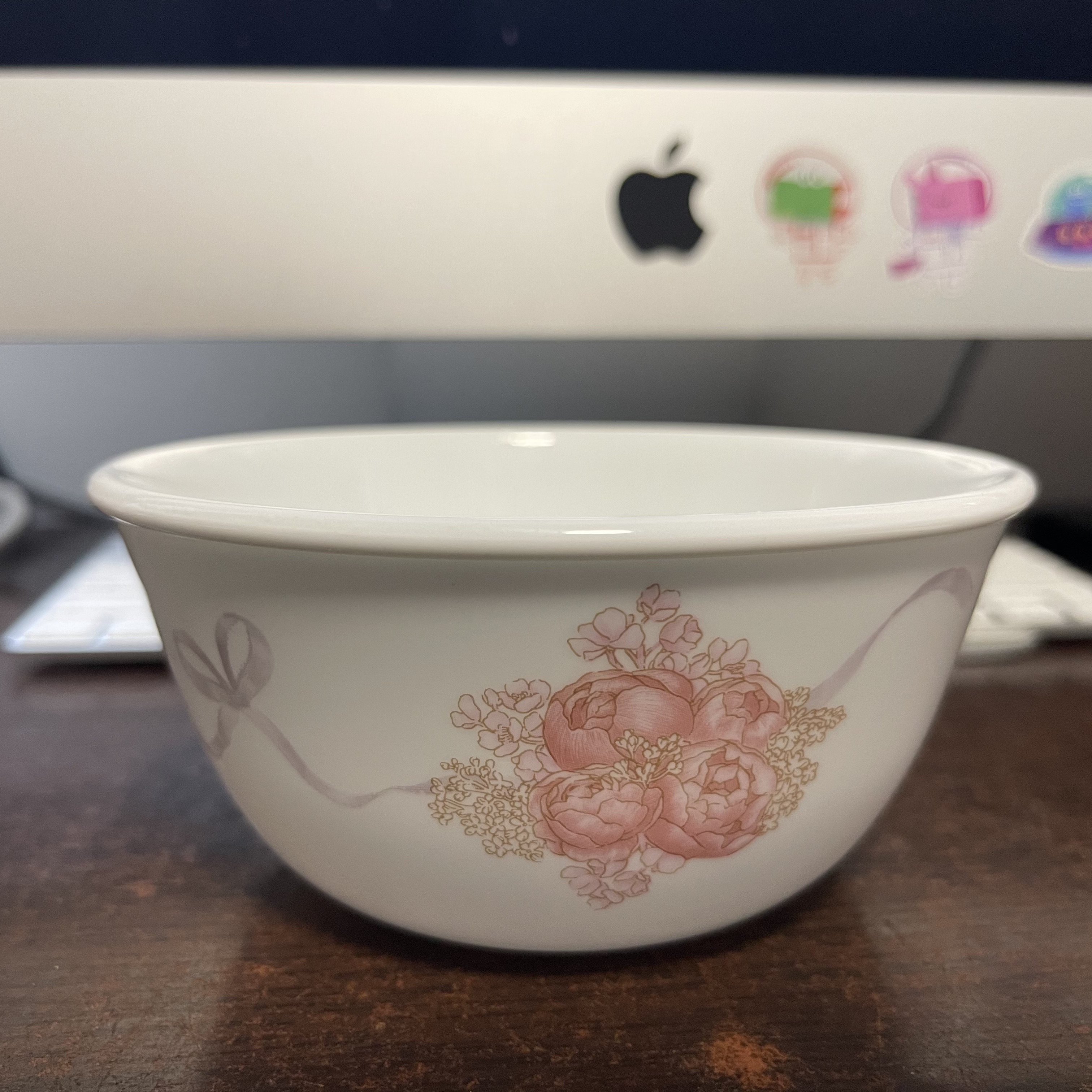 美国进口康宁耐热玻璃餐具corelle花好月圆450ml饭碗426-pnb正品