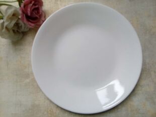 美国进口康宁耐热玻璃餐具CORELLE6寸纯白圆平浅盘骨碟106N