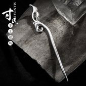 纯银足银s999银簪子手工古典发簪古风单双簪宫廷典装 头饰送女友