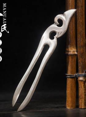 做旧纯银发簪古典女生头饰