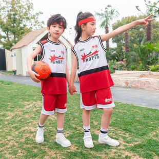 儿童篮球服套装夏季男女童六一幼儿园男孩表演服装小学生训练球衣