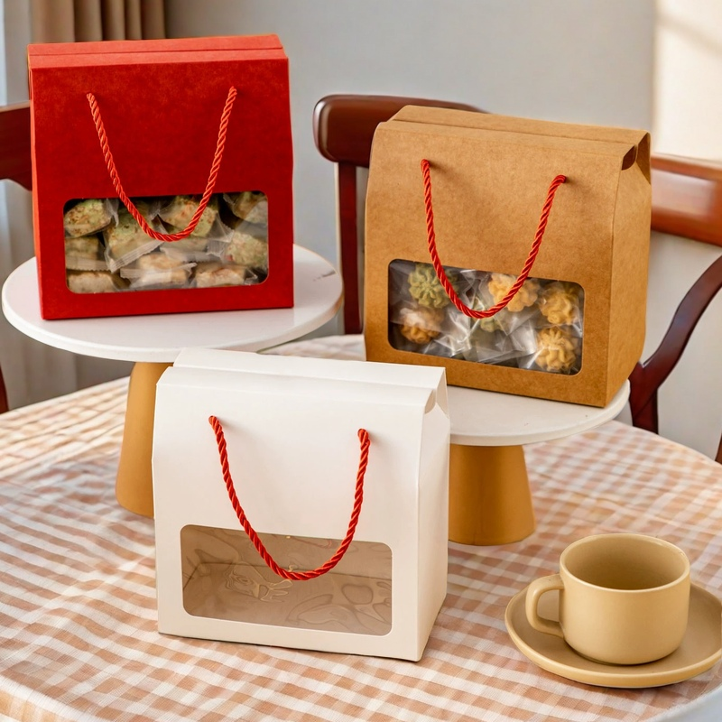 手提盒燕窝红黑糖牛皮纸包装盒