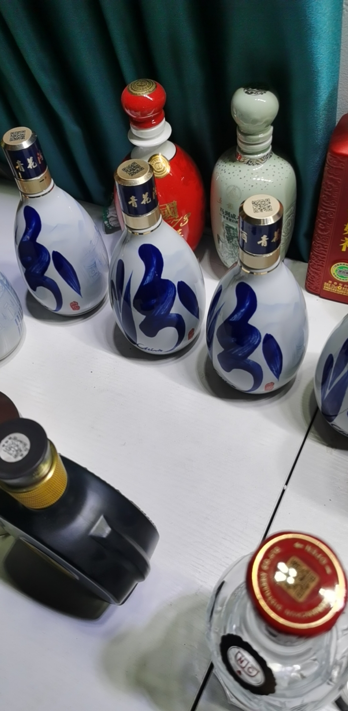 青花20  30 复兴空瓶 家居摆件装饰高档酒瓶 酒柜摆件展示道具