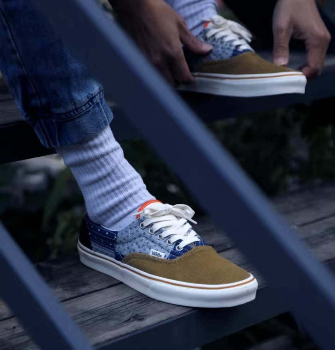 vans范斯era男女情侣元素拼接解构低帮板鞋休闲帆布鞋vn0a5efnbck