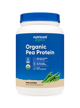 直邮Nutricost Pea Protein Isolate有机豌豆蛋白质粉 原味907克