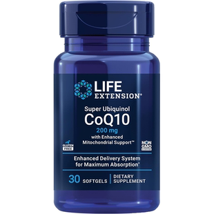 现货美国Life Extension还原型辅酶Q10泛醇富里酸200mg30粒 CoQ10
