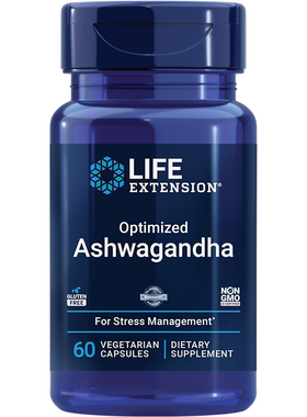 现货Life Extension Optimized Ashwagandha南非醉茄印度人参60粒