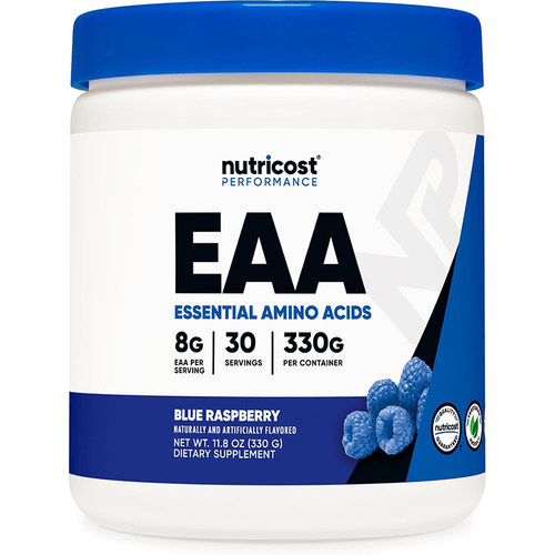 现货美国Nutricost EAA Powder 蓝莓味速溶粉末必需氨基酸330g