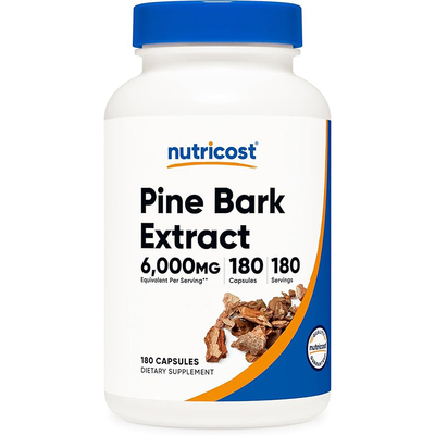 现货美国Nutricost Pine Bark Extract松树皮提取物6000mg180粒