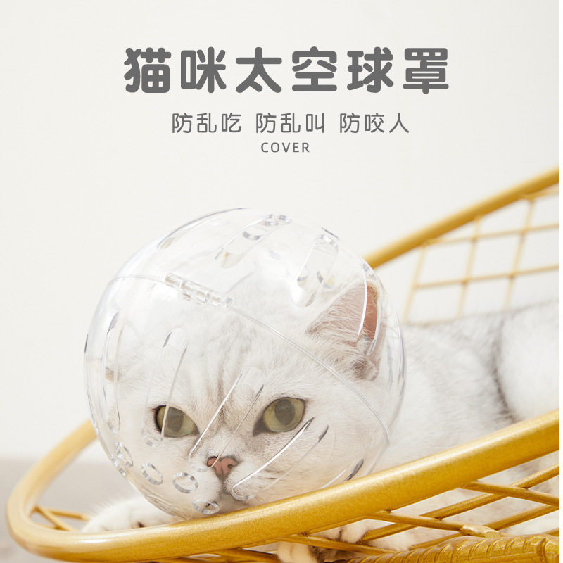 猫咪太空头罩宠物用品打针防咬安全宠物猫头套伊丽莎白项圈