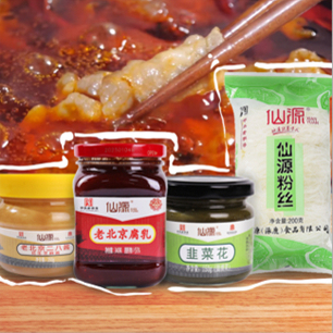 零添加红腐乳340g1瓶+350g二八酱1瓶+150g韭菜花1瓶+200g粉丝1袋