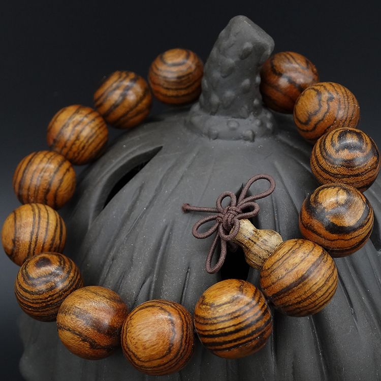 虎皮檀手链油性老料紫檀木珠手串顺纹檀香木手串男沉香手串包邮