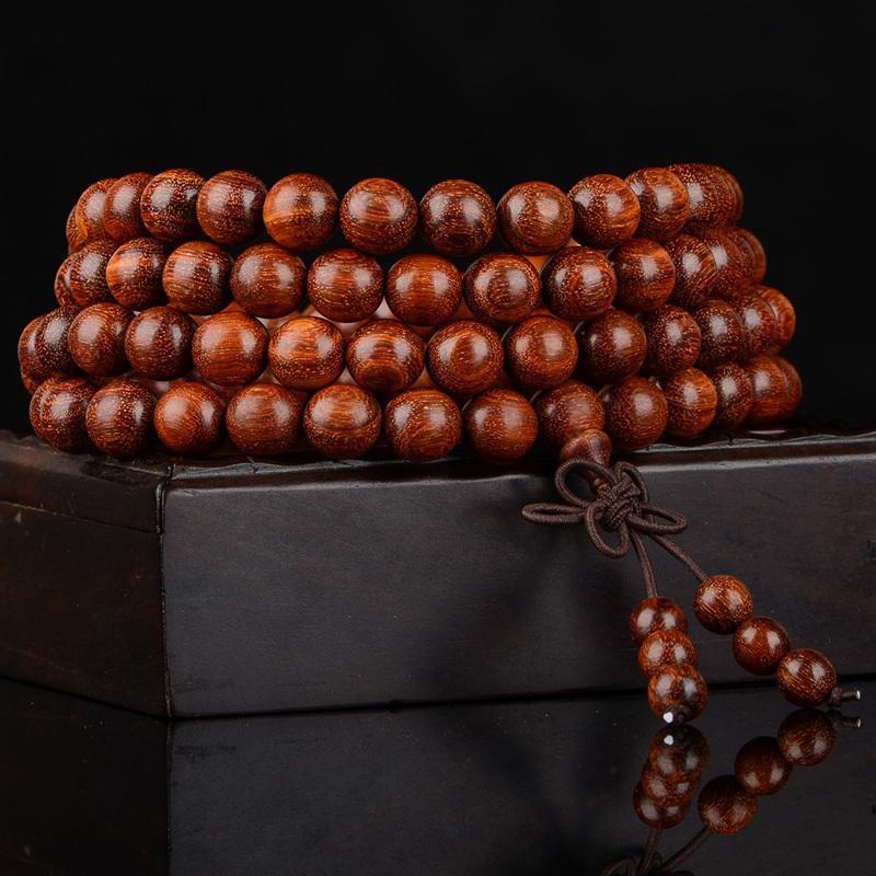 非洲小叶紫檀手串男士项链佛珠108颗手链女木质念珠念佛