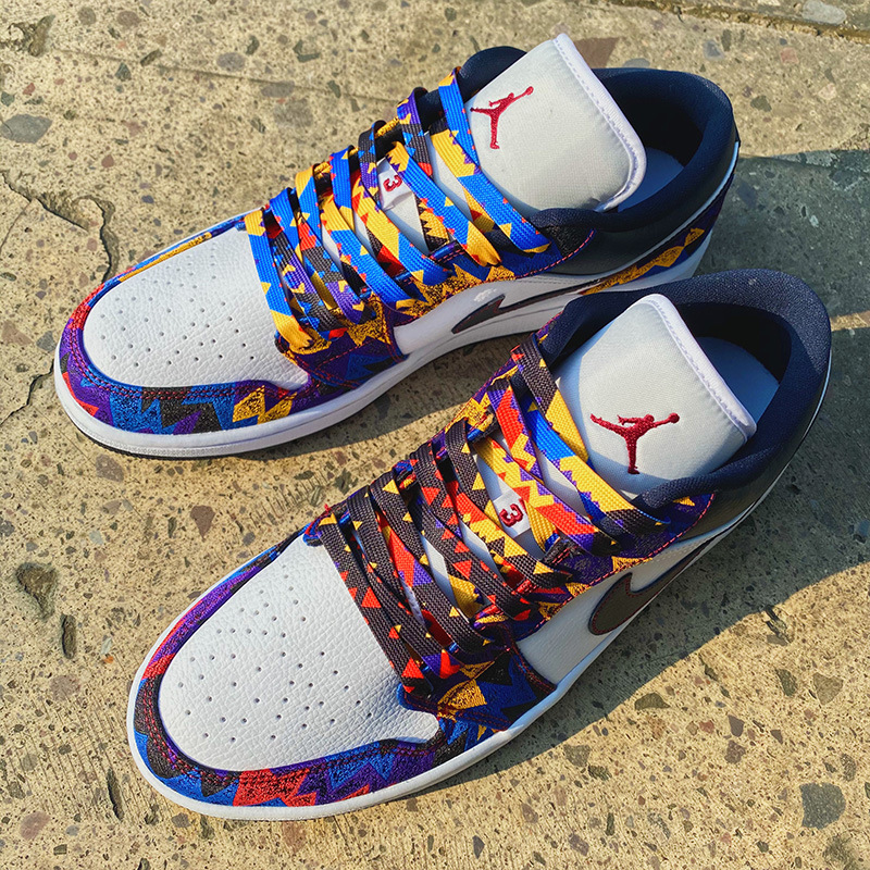 AF1AJ1鞋带鞋带红黄紫蓝