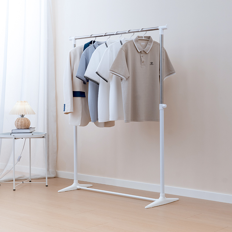 友乐居落地式晾衣架伸缩挂衣杆