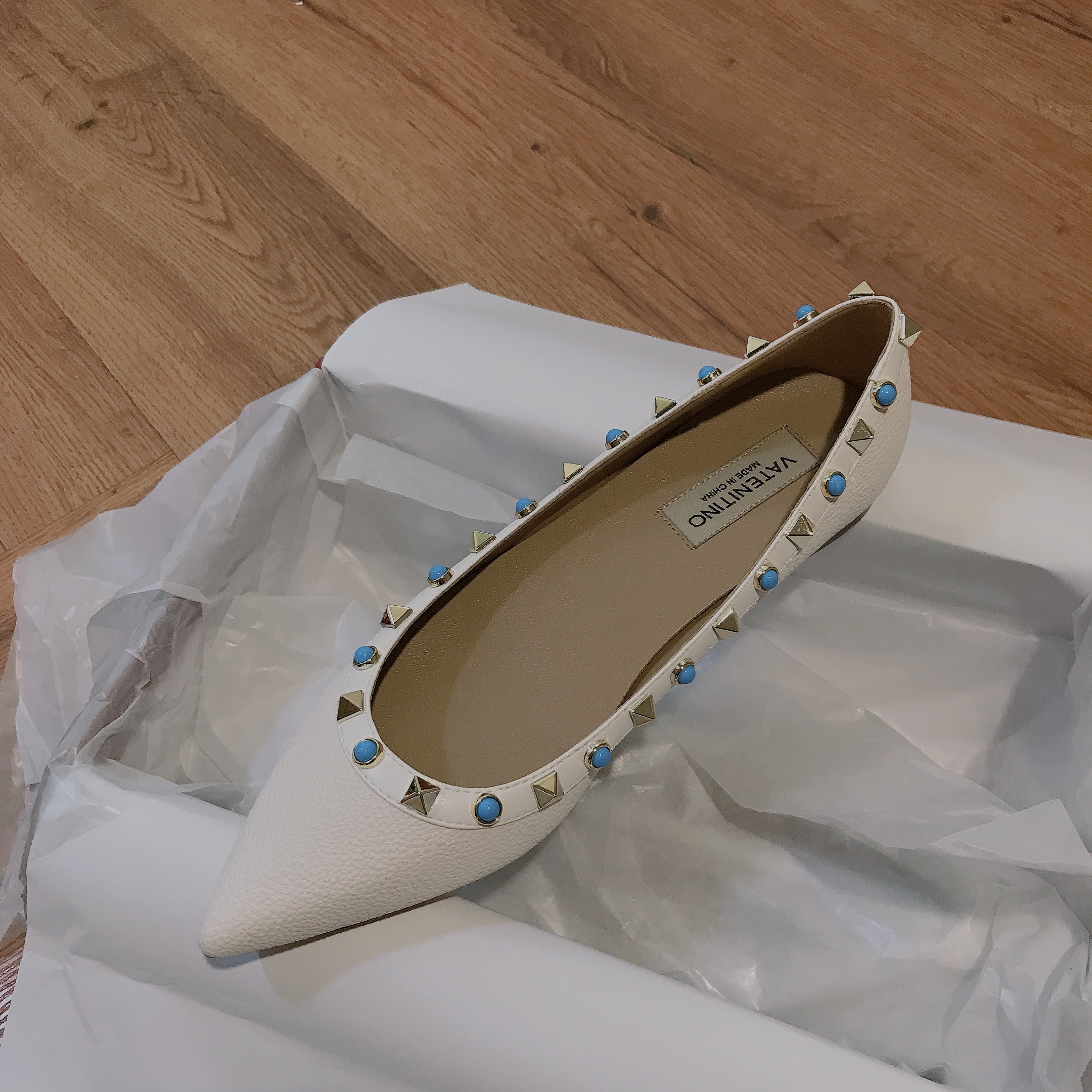 VATENITINO单鞋铆钉平底