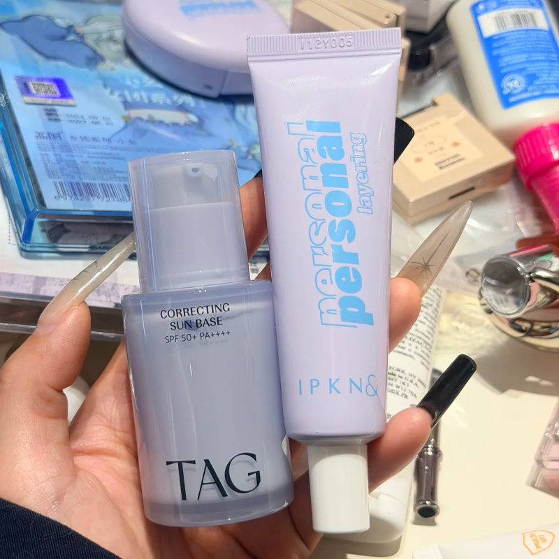 韩国Daiso大创TAG新品遮瑕气垫妆前乳03号小詹同款妆前底妆