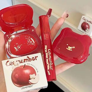 荔萌水光腮红膏红苹果圣诞多用膏leemember小熊高光珠光细闪淡妆