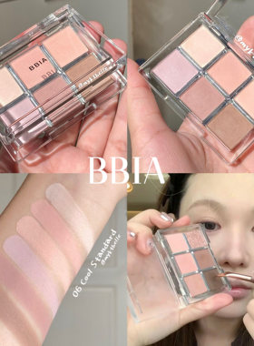 【保税】BBIA碧娥日韩初学者多色系日常通勤哑光6色眼影盘彩妆5g
