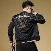 欧美高端男士 棒球服 衣服春秋季 外套春秋2025新款 潮牌刺绣夹克男装