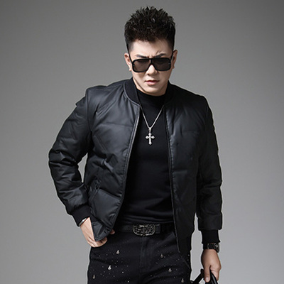 冬季新款男士高端棒球领羽绒服