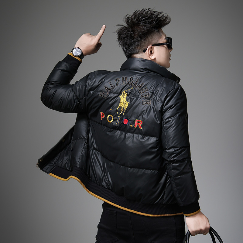 欧货冬季高端保暖立领男士羽绒服