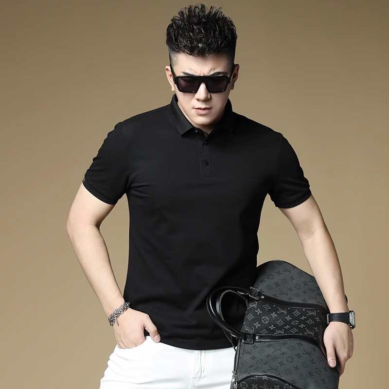 欧货POLO衫男新款潮牌立体纯色休闲夏季新款男士短袖上衣服
