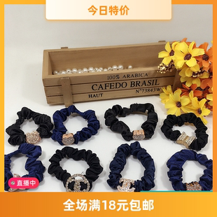日韩版南韩国发绳发圈皮筋可爱头绳布艺头饰发饰水钻布圈新款金属