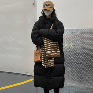加厚羽绒棉服女韩版宽松长款过膝棉衣2026冬新款外套ins面包服潮