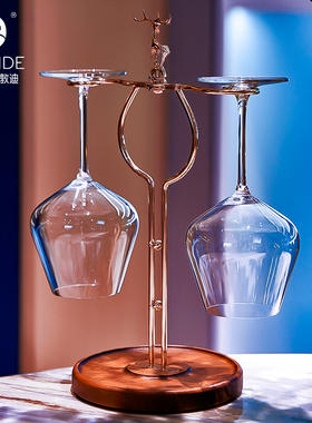 DUENDE敦迪进口勃艮第红酒杯带杯架家用水晶玻璃葡萄酒醒酒器套装